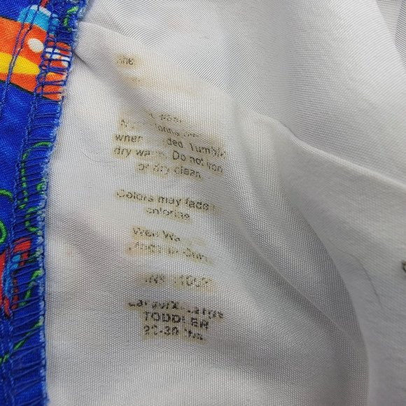 Wee Wave Floppy Blue Sun Hat Cap Ocean Beach Submarine Fish Squid Octopus - Picture 8 of 8